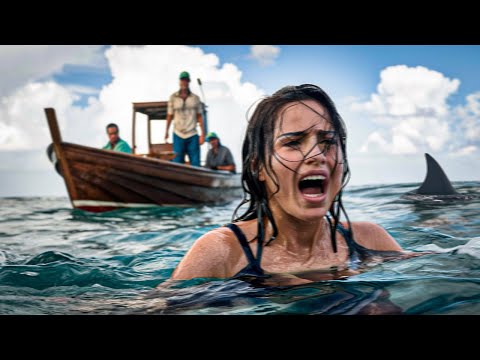 Great White Shark RIPS APART Tourist Falling Off Boat..