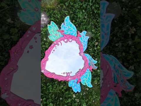 I made a Barbie Fairy Fantasy mirror 🧚‍♀️  🌸💗 #barbie #sculpting #upcycling #diy