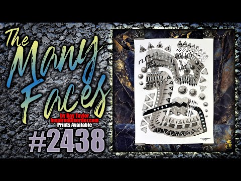 #2438 The Many Faces 2024 Collection: Ink Painting Process Timelapse with Ray Taylor