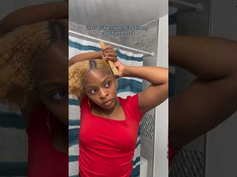 4C HAIR WET LOOK 👱🏾‍♀️😫 #summerhairstyle #4chair #4c #blondehairstyles #blondehair #4cnatural