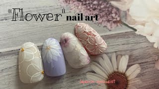 【Nail】flower nail Pattern art / フラワーネイルアート