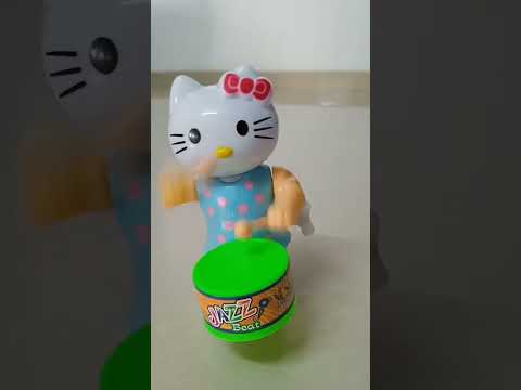 Dancing action kitty cat  drummer toy #toysforkids #kidstoys #shortvideo #ytshorts