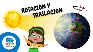 Los Movimientos de la Tierra | ROTACIÓN Y TRASLACIÓN | Happy Learning 🌏🌘☀️