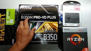 AMD Ryzen 3 2200G msi B350M PRO-VD PLUS Palit GT1030 Kingston A400 120GB budget Gaming PC 2018