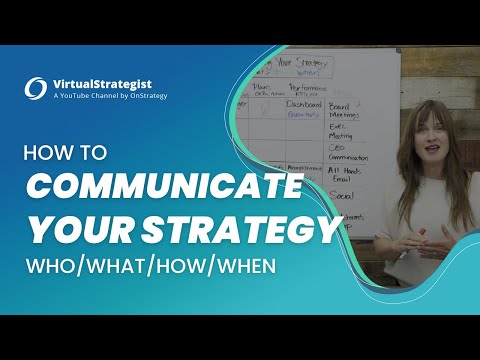 How to Communicate Your Strategy