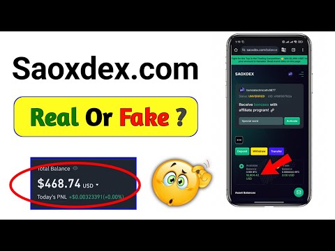 Saoxdex.com Website Review - Saoxdex.com Real Or Fake? - Saoxdex.com Withdrawal - Saoxdex Withdraw