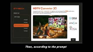 GTMEDIA CONVERTER X1 ATSC3.0 tv converter installed application HDTV PLAYER  menu guide