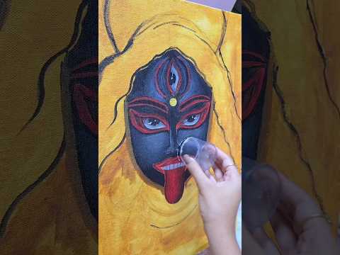 Joy Maa Kali🔱| Part2 soon #maakali #maakalidrawing #westbengal #acrylicpainting #canvasart #bengali