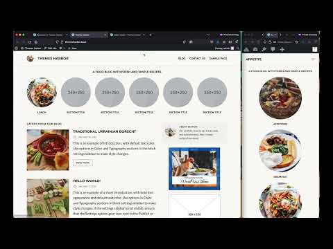 Appetite theme: Step 12 - Customize Branding and Navigation areas with Site Editor