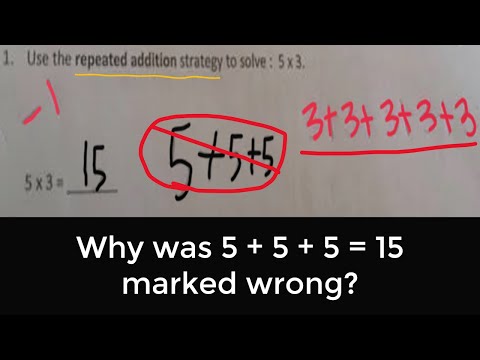 Internet shocked that 5 + 5 + 5 = 15 was marked wrong