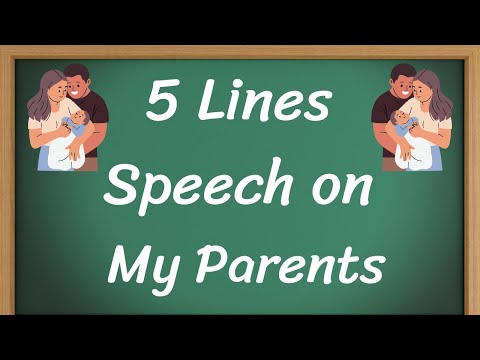 My Parents Short 5 Lines Speech in English || 5 Lines Speech on My Parents