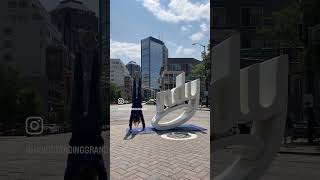 The Handstanding “I“ in Indy! 🤸‍♀️😊 #over60 #indianapolis #handstandeverywhere