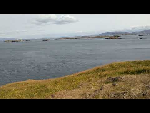 Grassy Hill in Stykkishólmur, Iceland