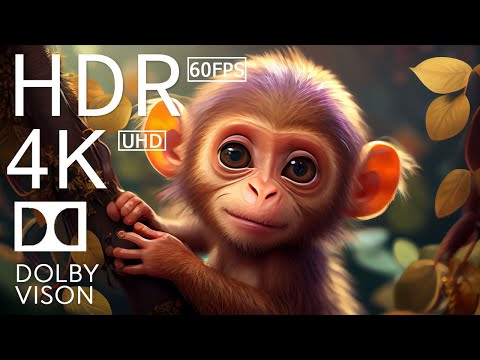 WILDLIFE ANIMALS - 8K (60FPS) ULTRA HD - With Nature Sounds (Colorfully Dynamic)