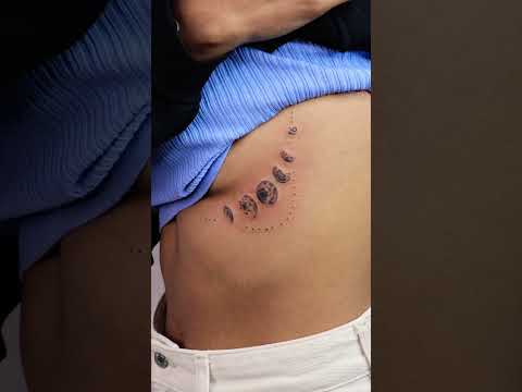 Girls moon tattoo design | navkar tattoos indore | indore best tattoos | #shorts #girlstattoo