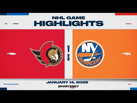 NHL Highlights | Senators vs. Islanders - January 14, 2025