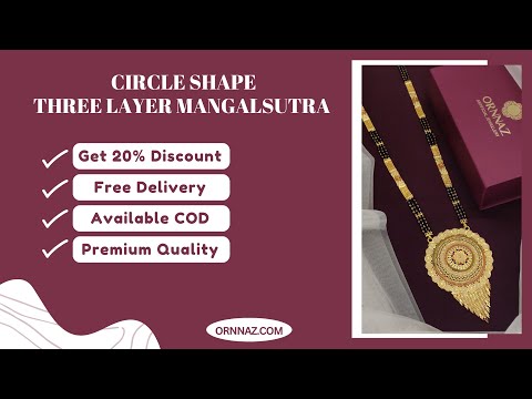 Round Shape Mangalsutra Design  - Traditional Mangalsutra Designs in Gold - Three Layer Mangalsutra