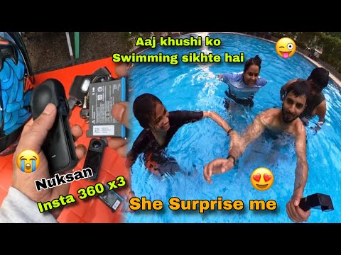 Insta 360 x3 tut gaya 50000 ka nuksaan😱 khushi ne surprise kr diya ghar aakr 😍 couple vlog