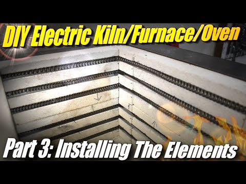 DIY Electric Heat Treat Oven/Kiln/Furnace Part 3: installing the elements