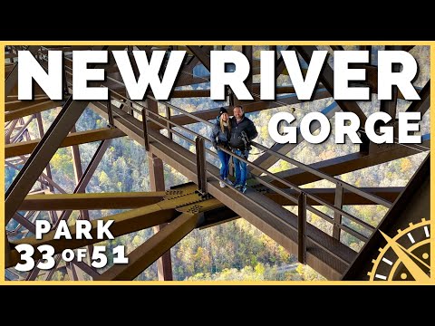 🌉😱 850FT ABOVE New River Gorge National Park on Bridge Walk! | 51 Parks with the Newstates