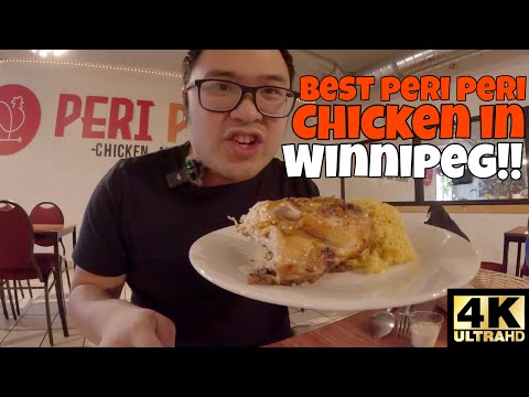 WINNIPEG LOCAL FOOD!! INSANELY FLAVOURFUL PERI PERI CHICKEN IN WINNIPEG MANITOBA 🍗!! [4K]