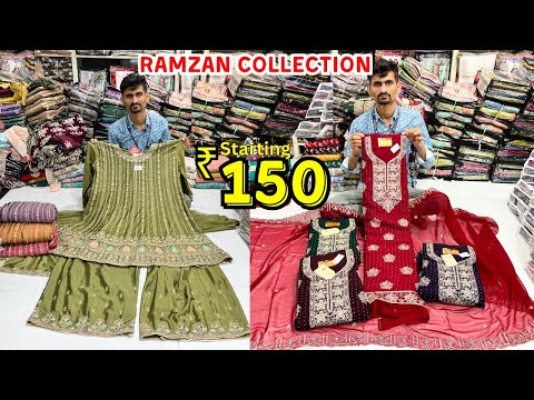 Exclusive Ramadan 2025 Collection Wholesale Dress Materials Pakistani Suits ₹150 Charminar