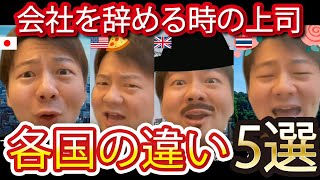 会社を辞める時の各国の上司の反応【５選】