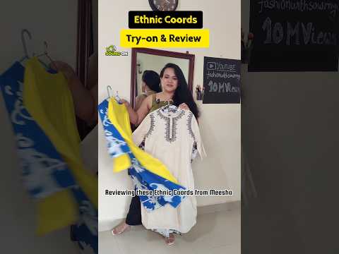 🔊Sound On Please |Ethnic Coords| Try-on & Review| Part 1| Meesho Haul #fashion #shorts