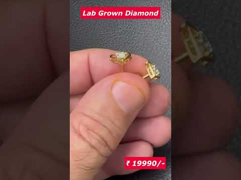 Lab Grown Diamond Earrings in hallmark 14k gold at wholesale factory outlet #shorts