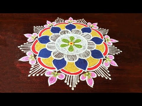 Pongal special beautiful flower kolam by laks rangoli designs