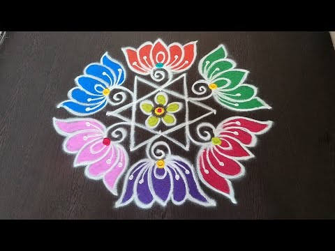 Daily rangolis | flower rangoli designs | muggulu | kolams | Pandaga muggulu | sukravaram muggulu.