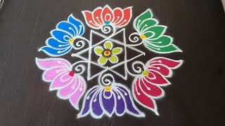 Daily rangolis | flower rangoli designs | muggulu | kolams | Pandaga muggulu | sukravaram muggulu.