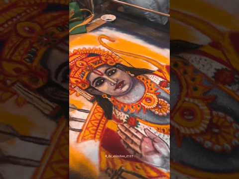 Jai Shree Ram | Lord Rama Rangoli Art ! #shorts #rangoli #ramji