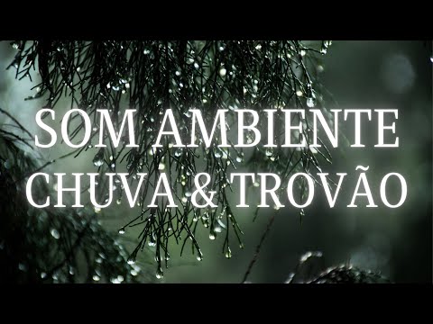 Som Ambiente de Chuva Pesada com Trovão | 1 hora