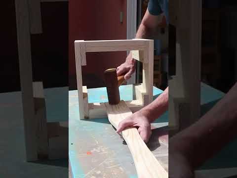 A really green step stool with fake lap joints