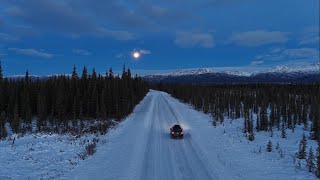 600 Mile Winter Drive Across Alaska for Supplies & Repairs | Woodfired Moose Burgers | Remote Cabin