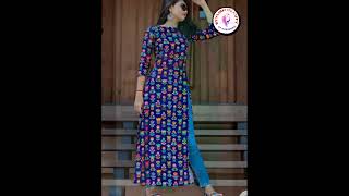 Latest Casual Printed Kurti Design Collection #kurtidesignideas #kurtis #longkurtidesign #shorts