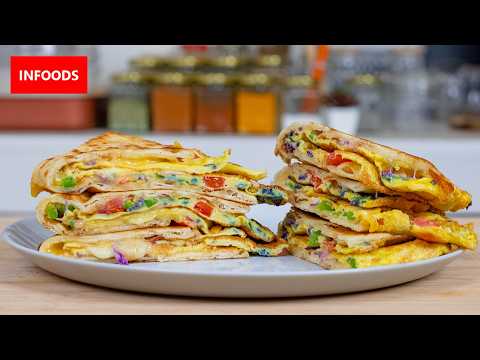 Egg Wraps Recipe | How to Make Egg Wraps | How to Cook Eggs | Eggs Recipes | Infoods