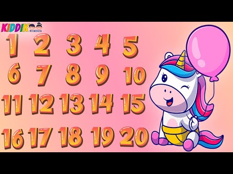 Number song 1 to 20 for children - Counting numbers - 123 song - One to Twenty counting - KIDDIKOO