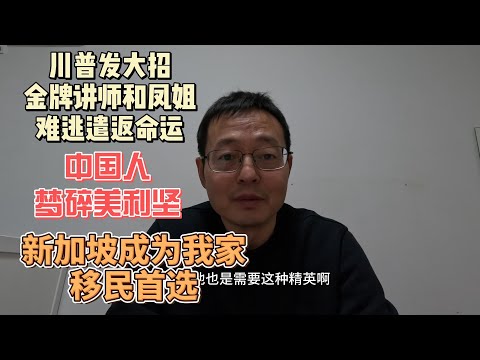 川普发大招 金牌讲师凤姐都难逃遣返命运|中国人梦碎美利坚 新加坡成为我家移民首选