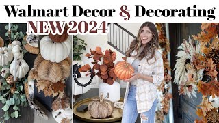 NEW FALL Walmart Shop & Decorate 2024 / Rustic Fall Decorating Ideas + Neutral Fall Decor