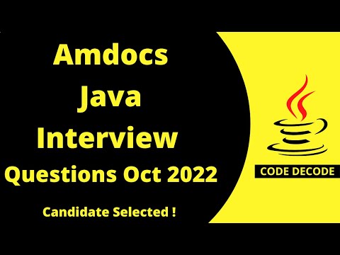 Amdocs Java Interview Questions and Answers for experienced Developer | Code Decode