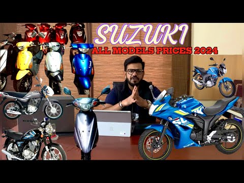 SUZUKI BIKES PRICES IN PAKISTAN 2024 | ALL SUZUKI  MODELS#ALL SUZUKIMODELS#MotoRideXcite