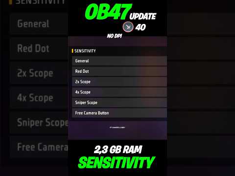 2,3GB RAM BEST SENSITIVITY AFTER OB47 UPDATE | BEST SENSITIVITY FOR OB47 UPDATE