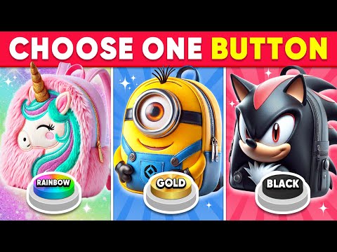 Choose One Button! Rainbow, Gold or Black Edition 🌈⭐️🖤 Quiz Kingdom