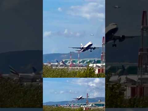 British Airways despegando de Barcelona #planespotting #aviation #youtubeshorts #remix #shorts #bcn