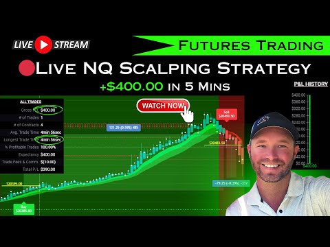 🔴 LIVE NQ Scalping Strategy Trading Futures [ +$400 in 5 Mins ]