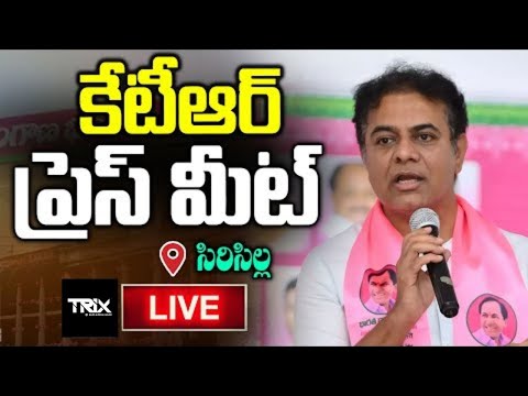 BRS Working President KTR addressing the media at Sircilla Telangana Bhavan.  | trixmedia