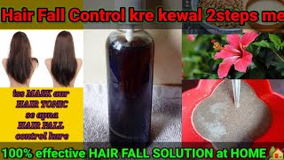 Hair fall SOLUTION at Home 100%effective || Apply this DIY HAIR MASK & TONIC to control Hair Fall ||