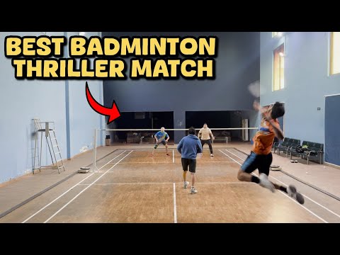 Indoor Badminton match Yasir & Rizwan vs Ahmed & Irfan #badminton #trickshots